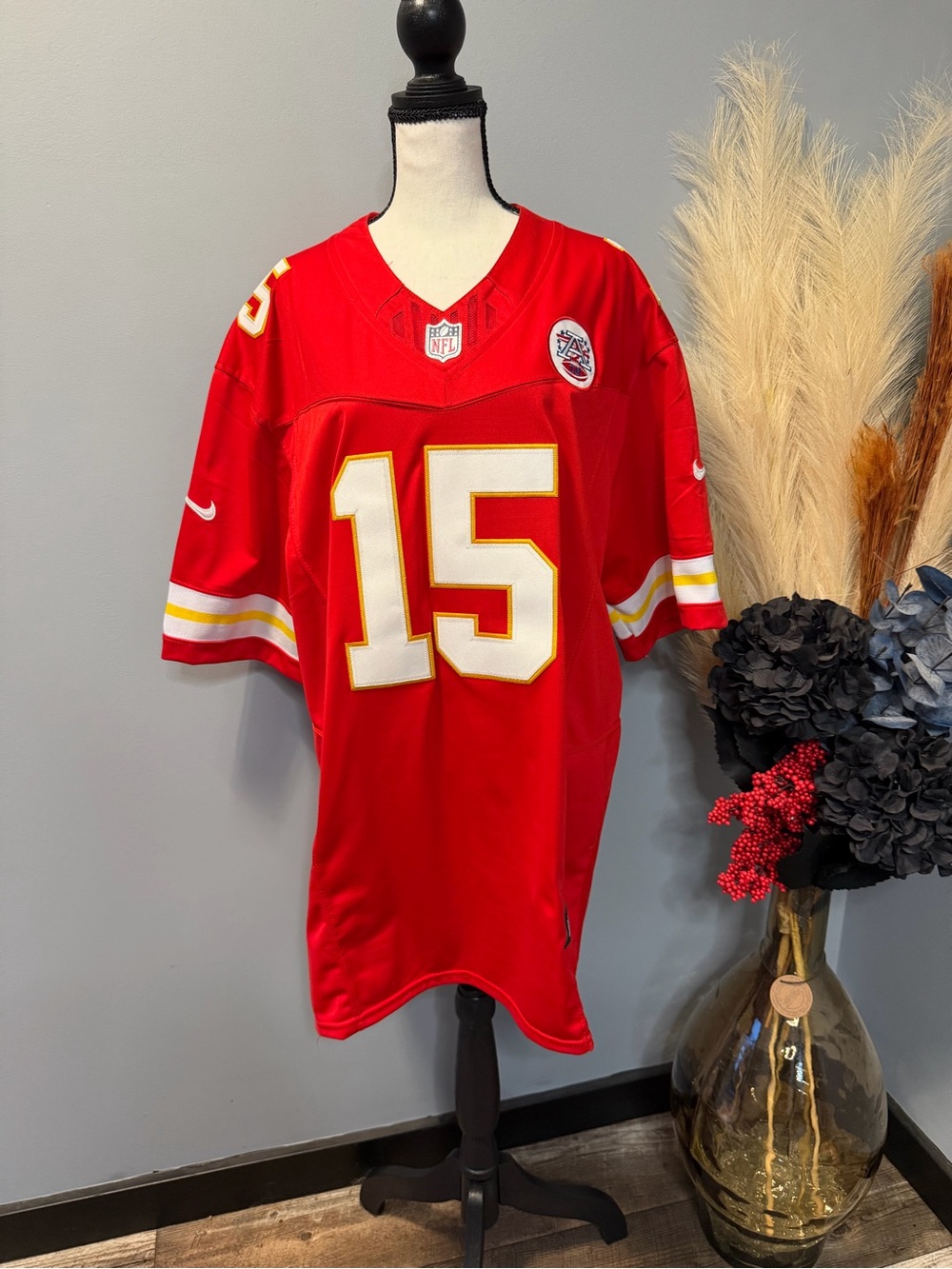 Kansas City Red #15 Men's Football Jersey